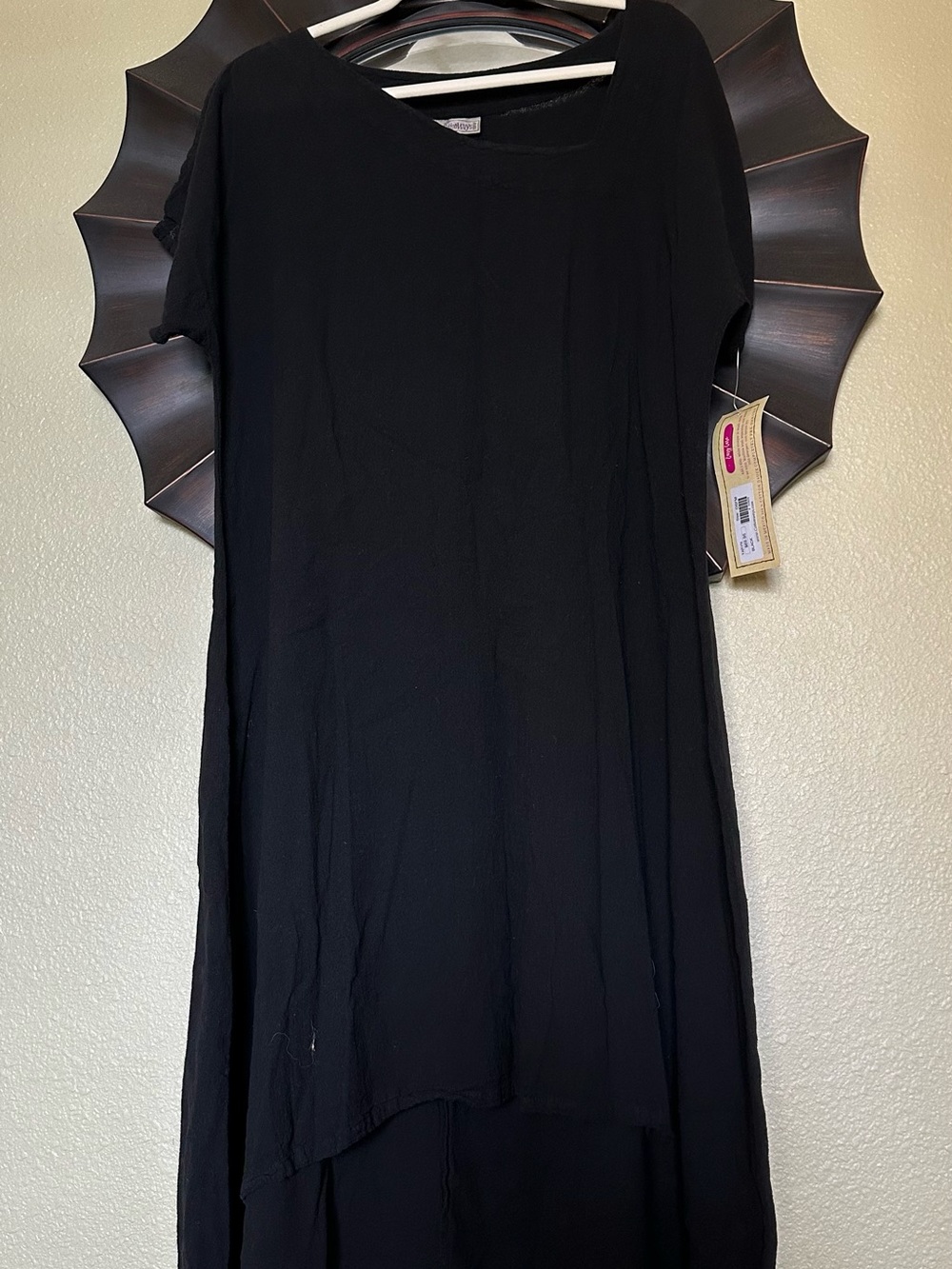 CottonWays Black Gauze dress NWT Size OSFM